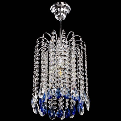 Люстра Зима капель журавлик синяя в Самаре Гусь Хрустальный