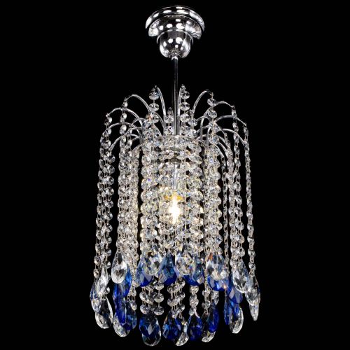 Люстра Зима капель журавлик синяя в Самаре Гусь Хрустальный