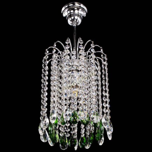 Люстра Зима капель журавлик зеленая в Самаре Гусь Хрустальный