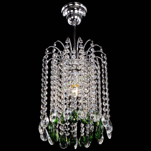 Люстра Зима капель журавлик зеленая в Самаре Гусь Хрустальный