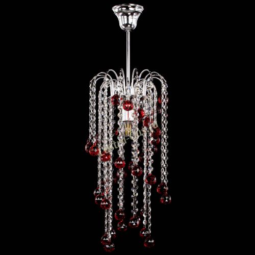 Люстра Зима каскад шар 30 красная в Самаре Гусь Хрустальный