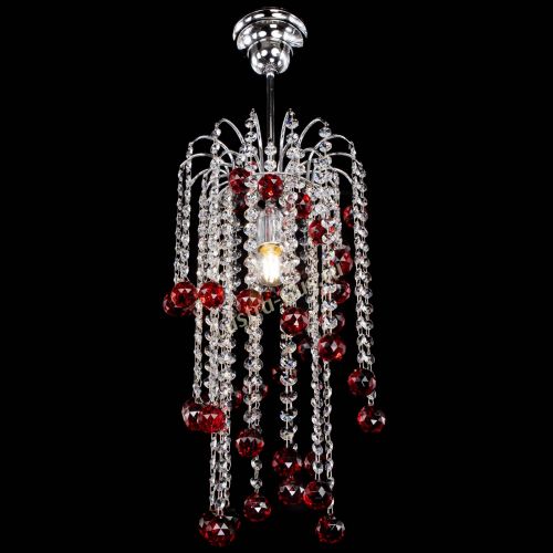 Люстра Зима каскад шар 30 красная в Самаре Гусь Хрустальный