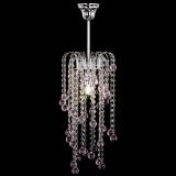 Люстра Зима каскад шар 30 розовая в Самаре