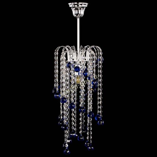 Люстра Зима каскад шар 30 синяя в Самаре Гусь Хрустальный
