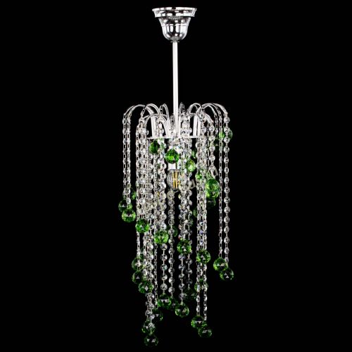 Люстра Зима каскад шар 30 зеленая в Самаре Люстра Зима каскад шар 30 зеленая в Самаре