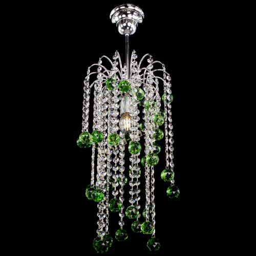 Люстра Зима каскад шар 30 зеленая в Самаре Гусь Хрустальный