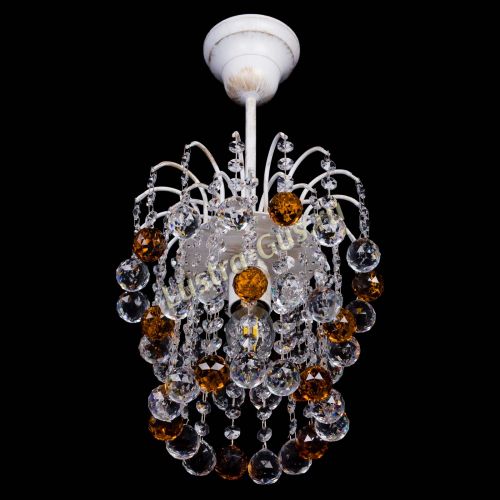 Люстра Зима шар чайная (белая патина)  в Самаре Гусь Хрустальный