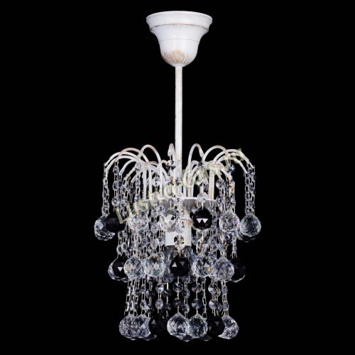 Люстра Зима шар черная (белая патина)  в Самаре Гусь Хрустальный