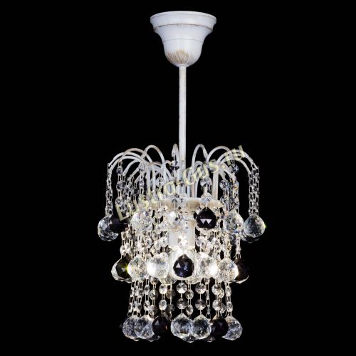 Люстра Зима шар черная (белая патина)  в Самаре Гусь Хрустальный