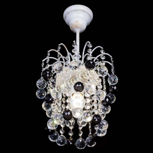 Люстра Зима шар черная (белая патина)  в Самаре Гусь Хрустальный