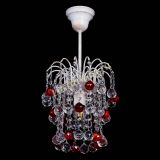 Люстра Зима шар красная (белая патина)  в Самаре