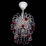 Люстра Зима шар красная (белая патина)  в Самаре