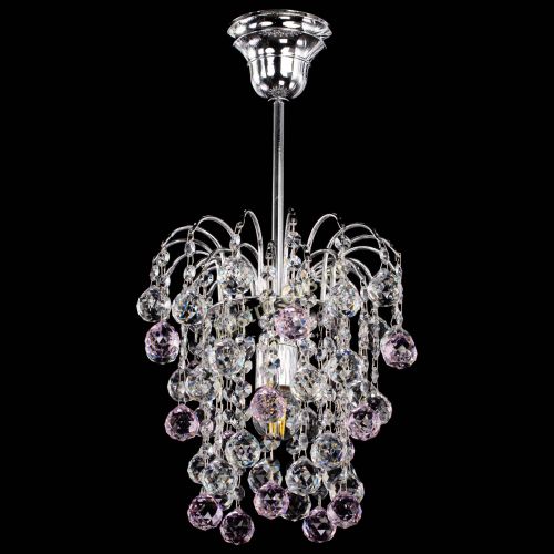 Люстра Зима шар розовая в Самаре Гусь Хрустальный