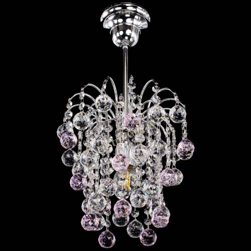 Люстра Зима шар розовая в Самаре Гусь Хрустальный