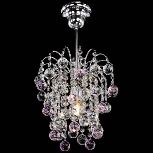 Люстра Зима шар розовая в Самаре Гусь Хрустальный