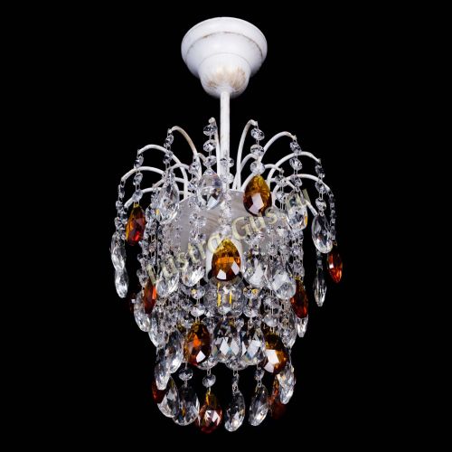 Люстра Зима журавлик чайная (белая патина) в Самаре Гусь Хрустальный