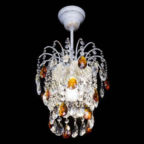 Люстра Зима журавлик чайная (белая патина) в Самаре Гусь Хрустальный