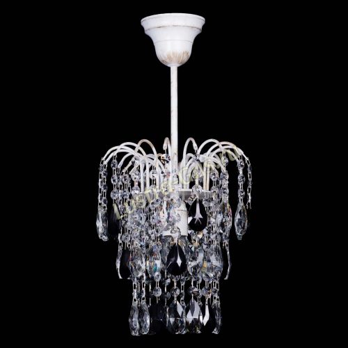 Люстра Зима журавлик черная (белая патина) в Самаре Гусь Хрустальный