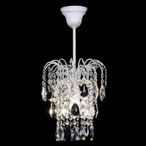 Люстра Зима журавлик черная (белая патина) в Самаре Гусь Хрустальный