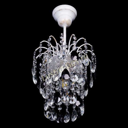 Люстра Зима журавлик черная (белая патина) в Самаре Гусь Хрустальный