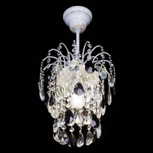 Люстра Зима журавлик черная (белая патина) в Самаре Гусь Хрустальный