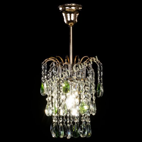 Люстра Зима журавлик зеленая в Самаре Гусь Хрустальный