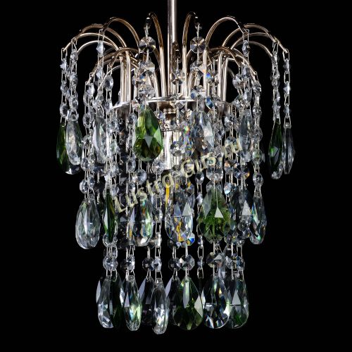 Люстра Зима журавлик зеленая в Самаре Гусь Хрустальный