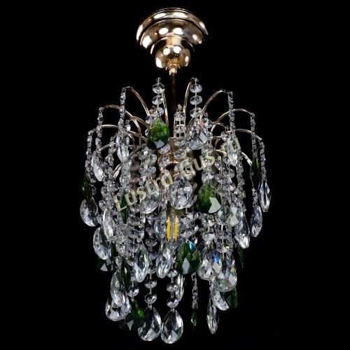 Люстра Зима журавлик зеленая в Самаре Гусь Хрустальный