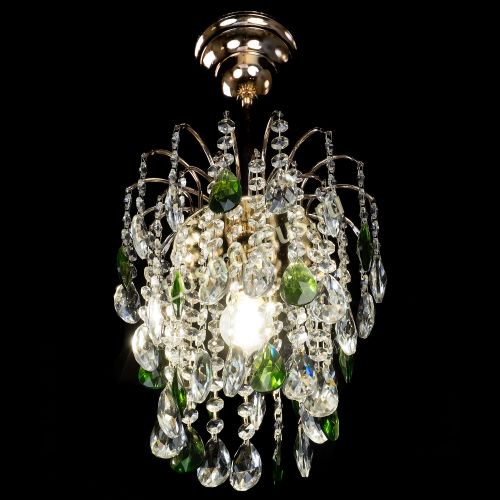 Люстра Зима журавлик зеленая в Самаре Гусь Хрустальный