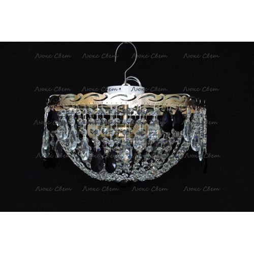 Люстра Анжелика журавлик черная в Самаре Гусь Хрустальный