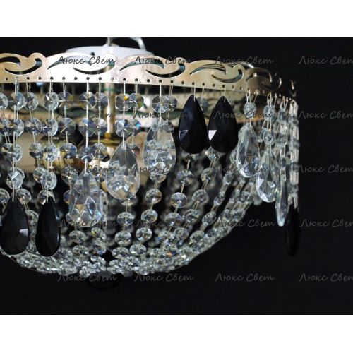 Люстра Анжелика журавлик черная в Самаре Гусь Хрустальный