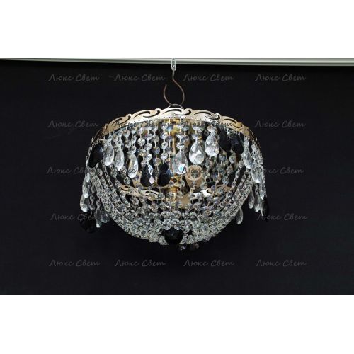 Люстра Анжелика журавлик черная в Самаре Гусь Хрустальный