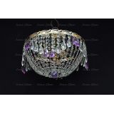 Люстра Анжелика журавлик фиолетовая в Самаре