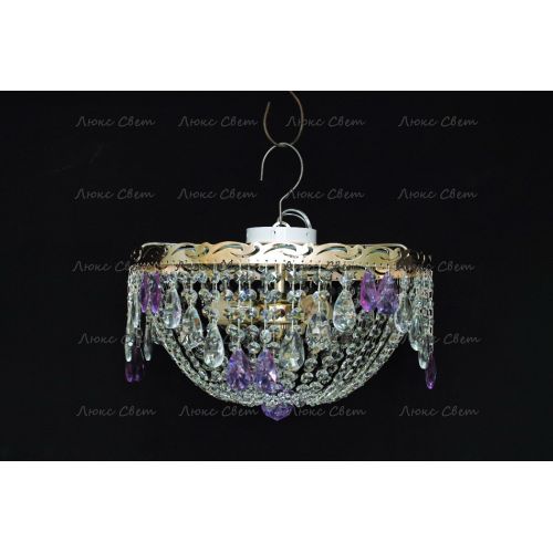 Люстра Анжелика журавлик фиолетовая в Самаре Гусь Хрустальный