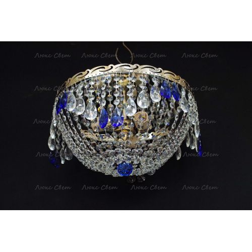 Люстра Анжелика журавлик синяя в Самаре Гусь Хрустальный