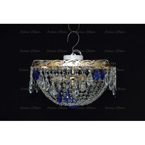 Люстра Анжелика журавлик синяя в Самаре Гусь Хрустальный
