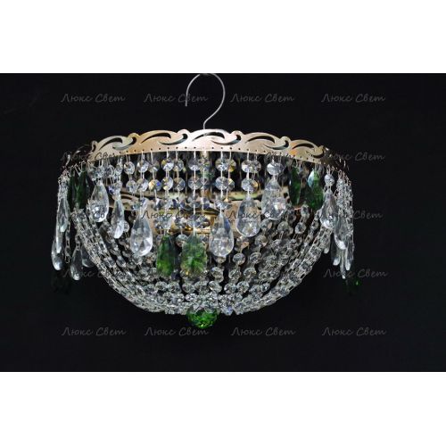 Люстра Анжелика журавлик зеленая в Самаре Гусь Хрустальный