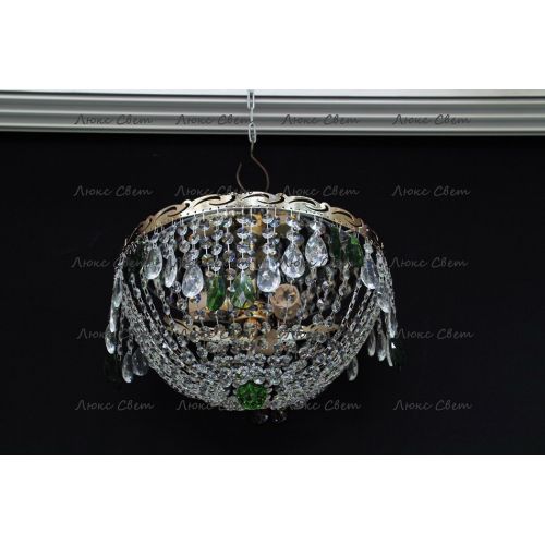 Люстра Анжелика журавлик зеленая в Самаре Гусь Хрустальный