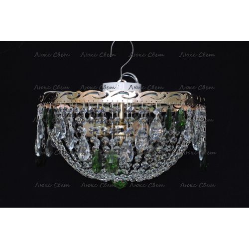 Люстра Анжелика журавлик зеленая в Самаре Гусь Хрустальный