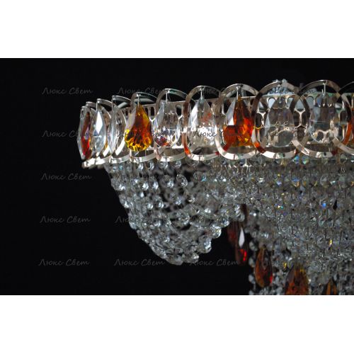 Люстра Водоворот + низ цветная в Самаре Гусь Хрустальный