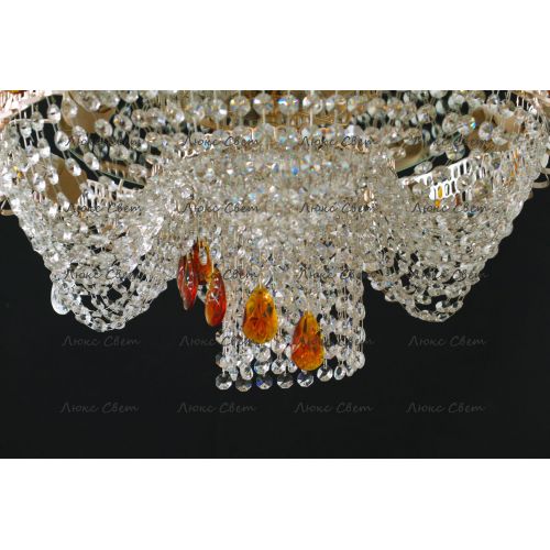 Люстра Водоворот + низ цветная в Самаре Гусь Хрустальный