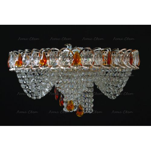 Люстра Водоворот + низ цветная в Самаре Гусь Хрустальный