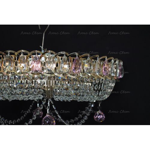 Люстра Кольцо блин розовая в Самаре Гусь Хрустальный