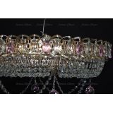 Люстра Кольцо блин розовая в Самаре