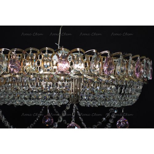 Люстра Кольцо блин розовая в Самаре Гусь Хрустальный