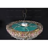 Люстра Кольцо блин розовая в Самаре