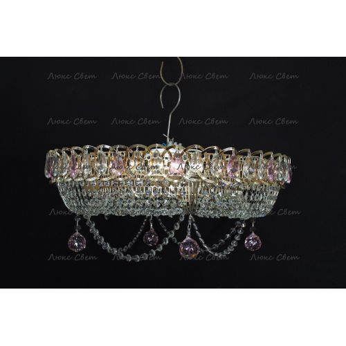 Люстра Кольцо блин розовая в Самаре Гусь Хрустальный