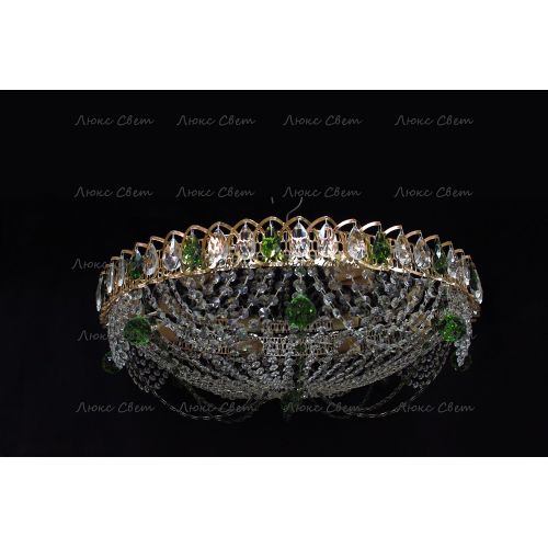 Люстра Водоворот роза зеленая в Самаре Гусь Хрустальный