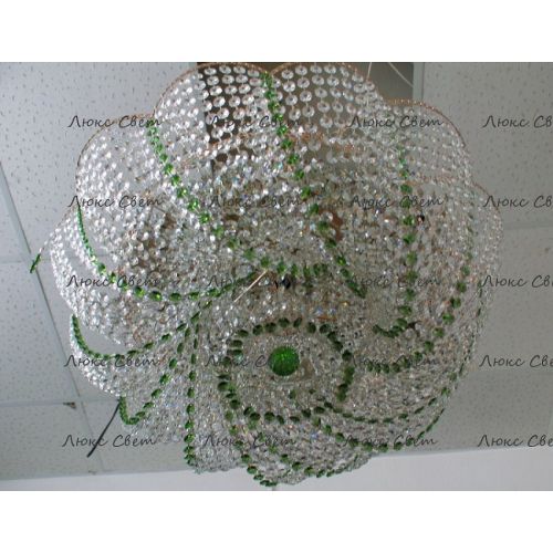 Люстра Лотос  Елена цветная № 1 в Самаре Гусь Хрустальный