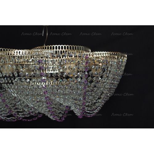 Люстра Лотос Елена сиреневая в Самаре Гусь Хрустальный